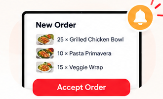 Receive orders in real time